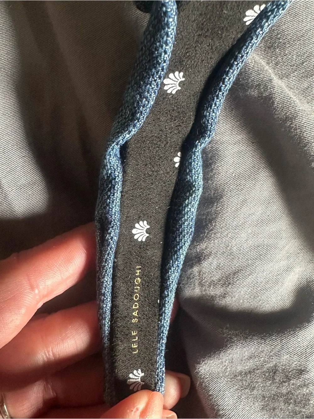Lele Sadoughi Denim Knot Headband - Light Blue